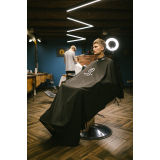 RB030 Пеньюар с неопреновым воротником Noble Black