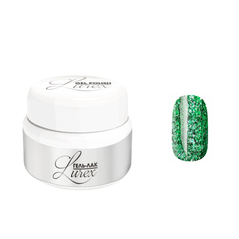 4090 RuNail Гель-лак Lurex Изумруд, 5 гр.