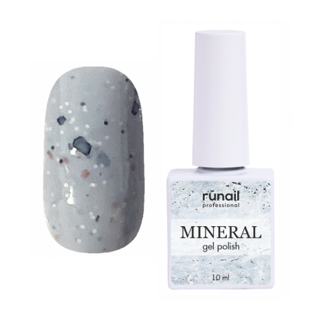 7285 RuNail Гель-лак с миксом частиц MINERAL, 10 мл.