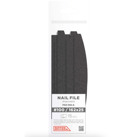 NN F03-100 Файлы сменные одноразовые, абразив 100, 15 шт./упак., 162*25, карбид-кремния