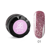 PASHE Жидкая фольга Sirius №01 розовая, светоотражающая, 6 мл.