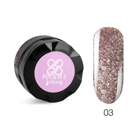 PASHE Жидкая фольга Sirius №03 золотая, светоотражающая, 6 мл.