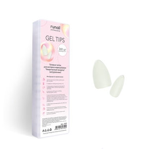 7623 RuNail Гелевые типсы Укороченный миндаль, 360 шт.