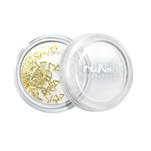 4461 RuNail Металлические украшения Треугольники золото, 72 шт.