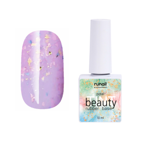 7293 RuNail Каучуковая база Beauty TINT Potal, 10 мл.