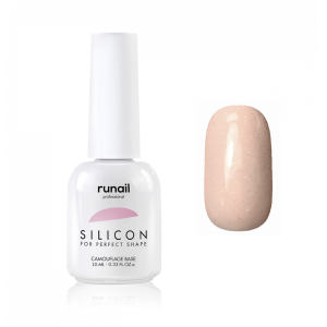 6048 RuNail База Силиконовая камуфлирующая для гель-лака, 10 мл.