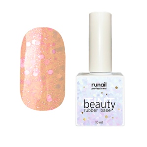 6770 RuNail Каучуковая база Beauty TINT Glitter Mix, 10 мл.