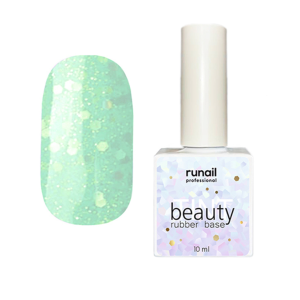 6772 RuNail Каучуковая база Beauty TINT Glitter Mix, 10 мл.