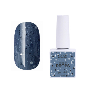 7307 RuNail Гель-лак Drops с шестигранниками, 10 мл.