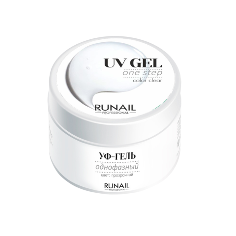 3741 RuNail Однофазный УФ-гель Прозрачный, 30 гр.