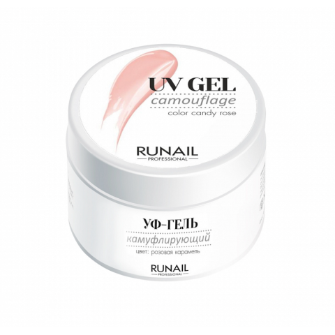 3750 RuNail Камуфлирующий УФ-гель Розовая карамель, 30 гр.