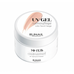 3879 RuNail Камуфлирующий УФ-гель Французский бежевый, 30 гр.