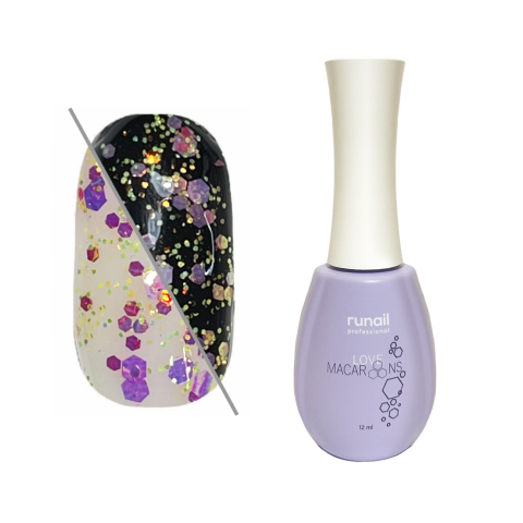 6802 RuNail Гель-лак Macaroons, 12 мл.