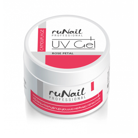 0918 RuNail Камуфлирующий УФ-гель Нежный лепесток, 15 гр.