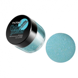 0043 RuNail Акриловая пудра с блёстками Аквамарин, 7,5 гр.