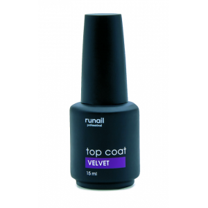 3332 RuNail Топ бархатный для гель-лака, 15 мл.