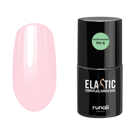 7752 RuNail База Каучуковая камуфлирующая для гель-лака, 10 мл.