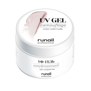 4072 RuNail Камуфлирующий УФ Гель Холодный нюд, 15 гр.
