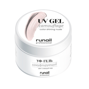 4073 RuNail Камуфлирующий УФ Гель Сияющий нюд, 15 гр.