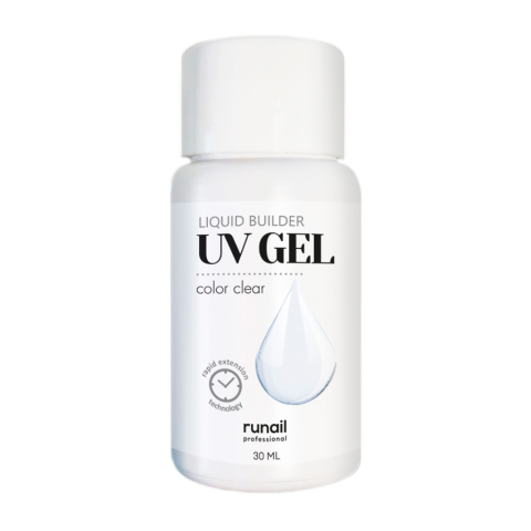 5396 RuNail Жидкий УФ Гель Прозрачный, 30 мл.
