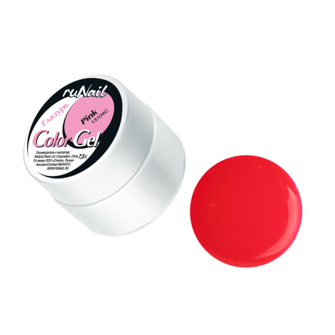 0095 RuNail Цветной УФ-Гель Розовый полупрозрачный, 7,5 гр.