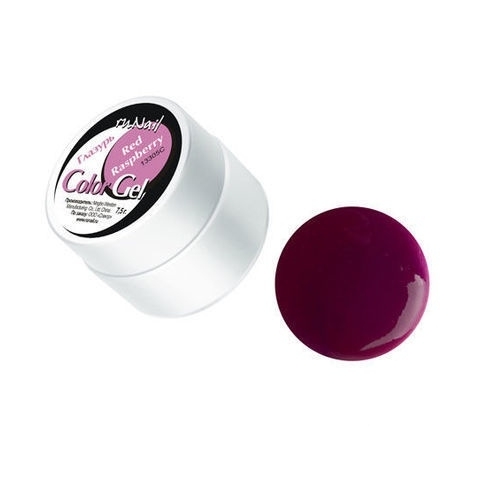0097 RuNail Цветной УФ-Гель Малиновый полупрозрачный, 7,5 гр.
