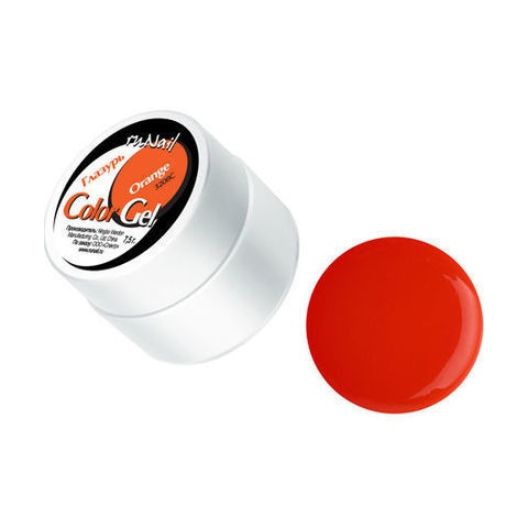 0098 RuNail Цветной УФ-Гель Оранжевый полупрозрачный, 7,5 гр.