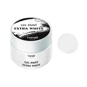 6428 RuNail Гель-Краска Белая БЕЗ л/с, 7 гр.