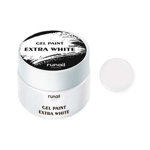 6428 RuNail Гель-Краска Белая БЕЗ л/с, 7 гр.