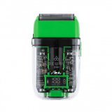 03-082 Green DEWAL Barber Style Neon Шейвер для проработки контуров бороды 7000 об/мин, аккум., 2 бр.гол.