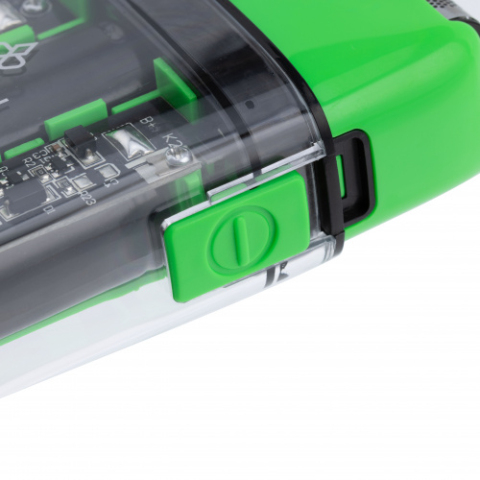 03-082 Green DEWAL Barber Style Neon Шейвер для проработки контуров бороды 7000 об/мин, аккум., 2 бр.гол.