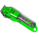 03-081 Green DEWAL Машинка для стрижки Barber Style Neon с прозрачным корпусом, 45/0,8-2 мм + 6 насадок 1,5-13 мм