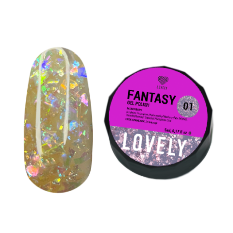 01 Lovely Гель-лак Fantasy, 5 мл.