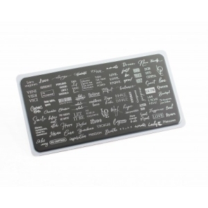 Lesly Пластина для стемпинга 6*12 см Phrases