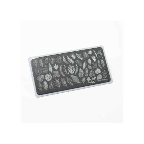 Lesly Пластина для стемпинга 6*12 см Twigs&Leaves-1