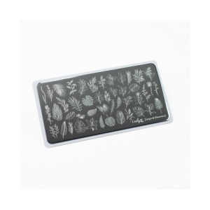 Lesly Пластина для стемпинга 6*12 см Twigs&Leaves-2