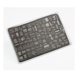 Lesly Пластина для стемпинга 8*12 см Words-1