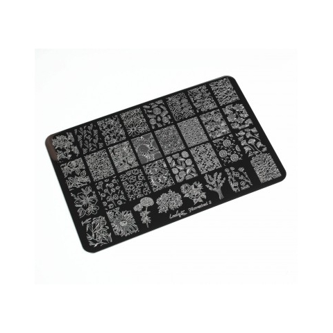 Lesly Пластина для стемпинга 9.5*14.5 см Flowerbed-2