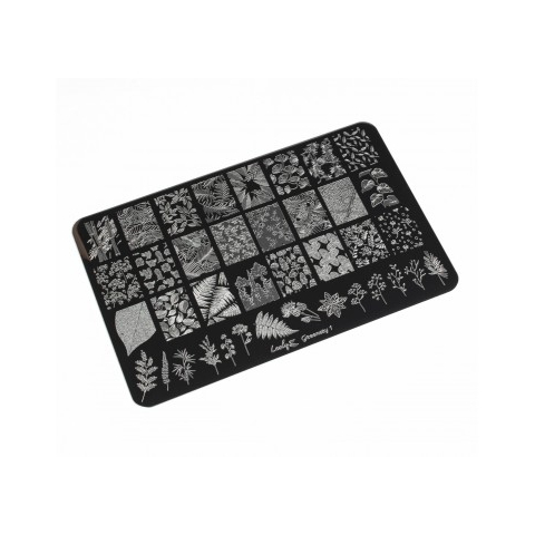 Lesly Пластина для стемпинга 9.5*14.5 см Greenery-1