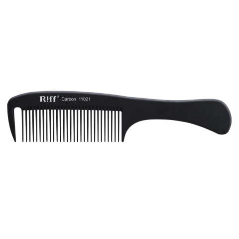 11021 RIFF Расческа Карбон гребень с ручкой 215 мм
