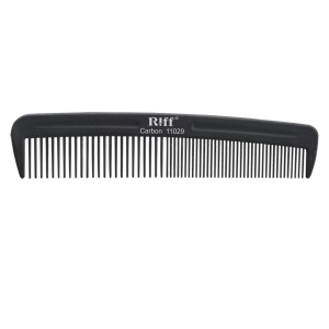11029 RIFF Расческа Карбон карманная комбинированная, 124 мм