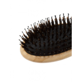 BRBAM-163 DEWAL Щетка массажная BAMBOO деревянная, пластиковый штифт + натуральная щетина, овальная, 11 рядов