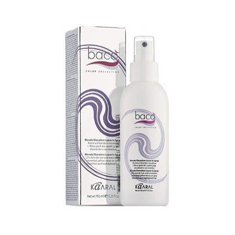Kaaral Baco Несмываемый спрей-блеск для светлых, седых и желтых волос, 150 мл.