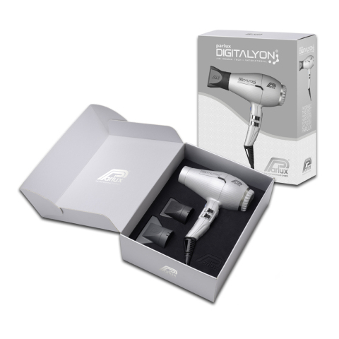 0901-Silver Фен PARLUX Digitalyon серебристый, 2400 Вт, 2 насадки