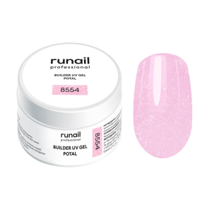 8554 RuNail Моделирующий УФ Гель с поталью, 15 гр.