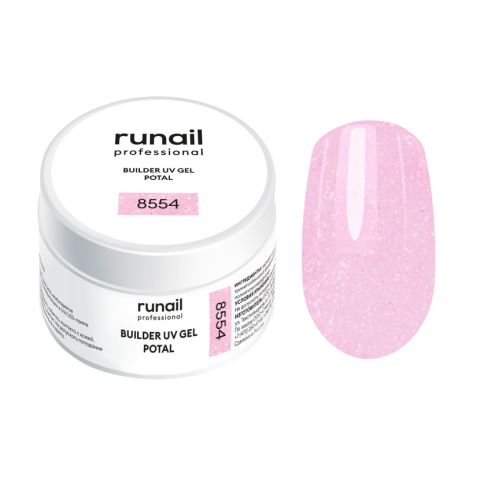 8554 RuNail Моделирующий УФ Гель с поталью, 15 гр.
