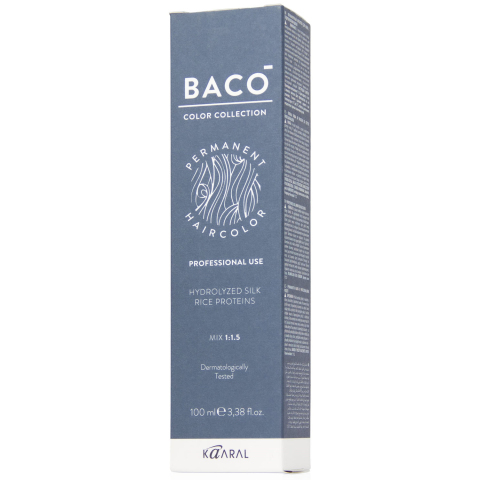 KAARAL BACO Крем-краска 8.01 светлый блондин натурально-пепельный, 100 мл.