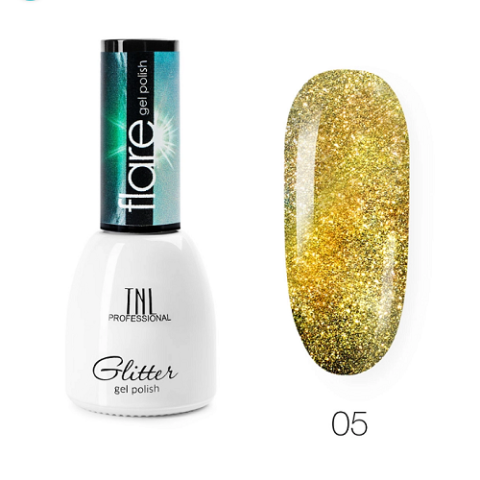 TNL Гель-лак Кошачий глаз Flare №5 Золотистый свет, 7 мл.