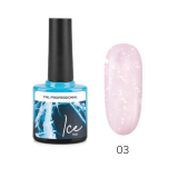 TNL Закрепитель для гель-лака Ice Top №03 с прозрачной жемчужной слюдой, 10 мл.