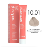TEFIA AMB Крем-краска 10.01 Экстра светлый блондин натуральный пепельный, 60 мл.